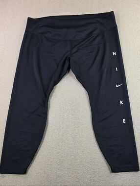 Nike Dri-FIT Leggings Womens 3X Black Cropped Athletic Workout Pants